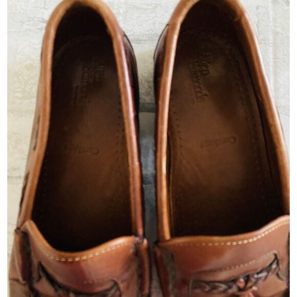 Allen Edmonds Carthage 42426 Brown Leather Moc Toe Tassels Loafers Slip On 12C main image 2